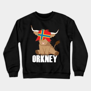 Cool orkney flag t-shirt cow farmer shirt Crewneck Sweatshirt